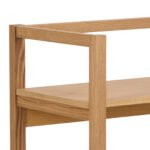 Ludza Rectangular Bookcase With 3 Shelves in Oak