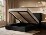 Lumen Ottoman Bed with LED Winged Headboard - Image 7