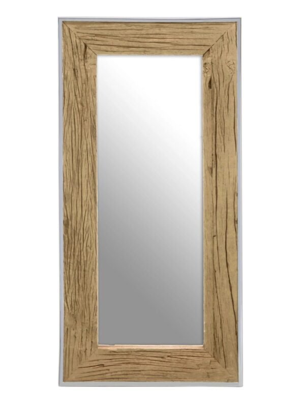 Lunga Natural Wood Rectangular Wall Mirror