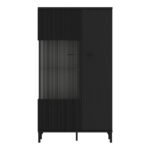 Lusaka Display Cabinet 2 Door in Black Graphite