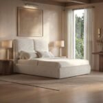 Lydia Upholstered Ottoman Storage Bed Cord Fabric Beige