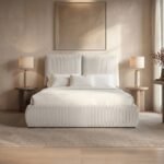 Lydia Upholstered Ottoman Storage Bed Cord Fabric Beige - Image 3