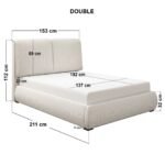 Lydia Upholstered Ottoman Storage Bed Cord Fabric Beige - Image 4