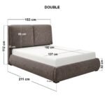 Lydia Upholstered Ottoman Storage Bed Cord Fabric Brown - Image 4