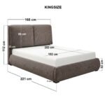 Lydia Upholstered Ottoman Storage Bed Cord Fabric Brown - Image 5