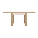 Lyon Small Extending Dining Table 90-180cm in Riviera Oak/White High Gloss