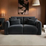 Mabel 2 Seater Sofa Charcoal Velvet