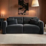 Mabel 3 Seater Sofa Charcoal Velvet