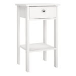 Madrid Bedside Table with 1 Drawer - White
