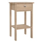 Madrid Bedside Table with 1 Drawers in Jackson Hickory Oak