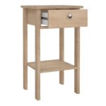 Madrid Bedside Table with 1 Drawers in Jackson Hickory Oak