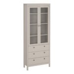Madrid China Cabinet 2 Glass Doors with 3 Drawers