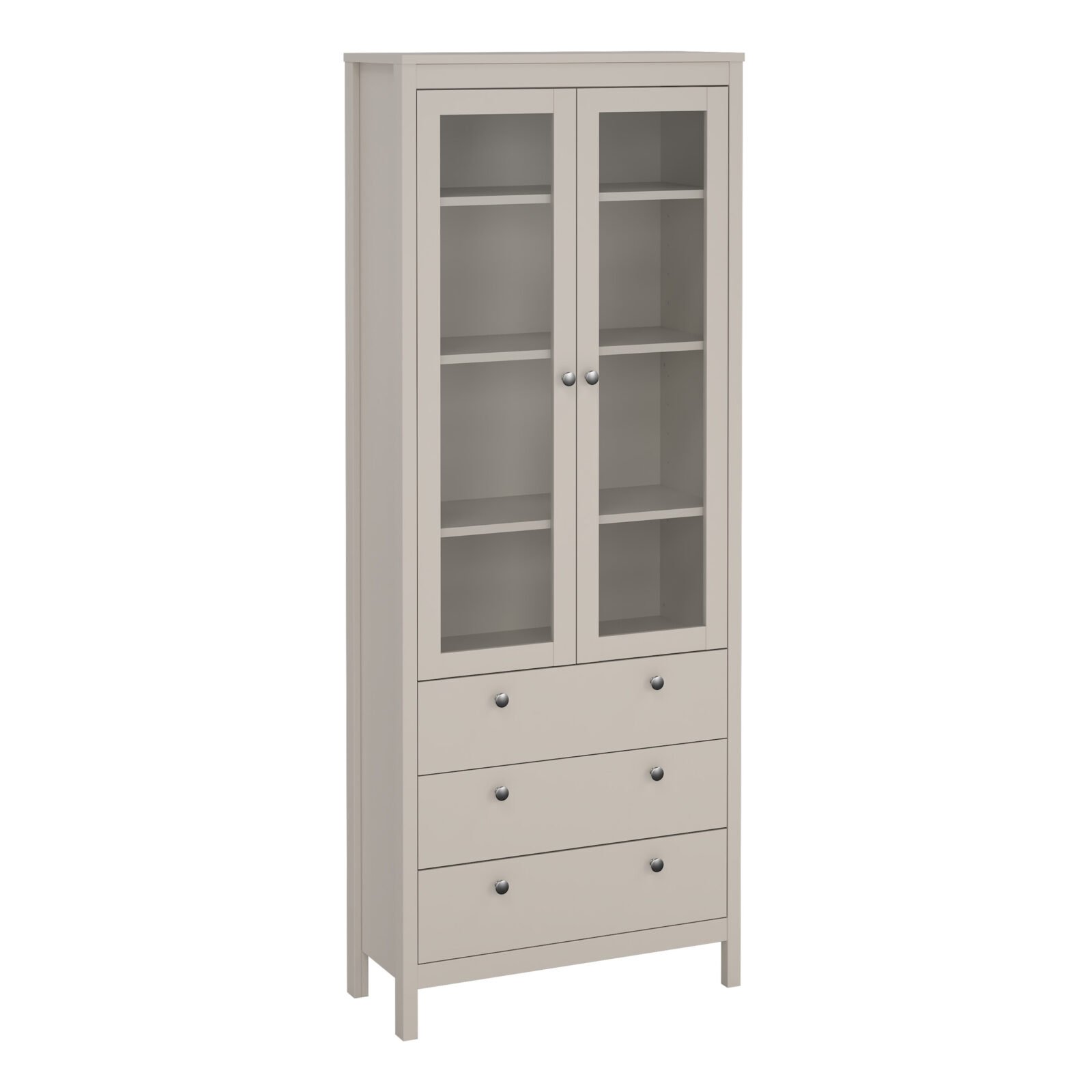 Madrid China Cabinet 2 Glass Doors with 3 Drawers Madrid China Cabinet 2 Glass Doors with 3 Drawers