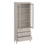 Madrid China Cabinet 2 Glass Doors with 3 Drawers