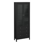 Madrid China Cabinet 2 Glass Doors with 3 Drawers