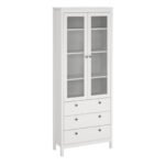Madrid China Cabinet 2 Glass Doors with 3 Drawers