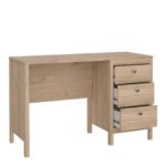 Madrid Desk 3 Drawers in Jackson Hickory Oak