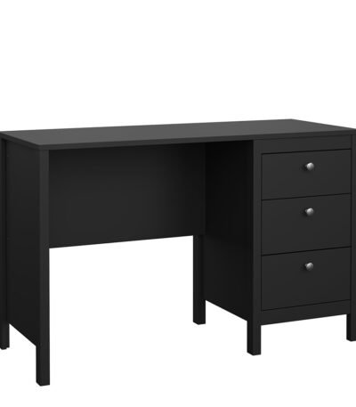 Madrid Desk 3 Drawers Matt Black