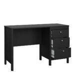 Madrid Desk 3 Drawers Matt Black
