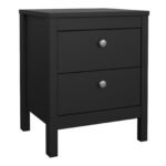 Madrid Package - Bedside Table 2 Drawers + Chest 5 Drawers + Wardrobe with 3 Doors