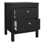 Madrid Package - Bedside Table 2 Drawers + Chest 5 Drawers + Wardrobe with 3 Doors
