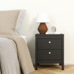 Madrid Package - Bedside Table 2 Drawers + Chest 5 Drawers + Wardrobe with 3 Doors