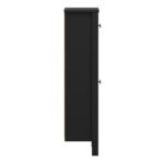 Madrid Shoe Cabinet 2 Flip Down Doors Matt Black