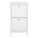 Madrid Shoe Cabinet 2 Flip Down Doors White