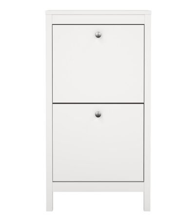 Madrid Shoe Cabinet 2 Flip Down Doors White