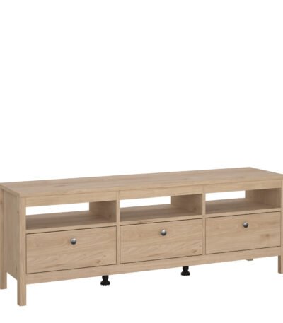 Madrid TV-Unit 3 Drawers in Jackson Hickory Oak