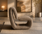 Maelys Sculptural Lounge Chair Chenille - Image 4