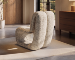 Maelys Sculptural Lounge Chair Chenille - Image 5