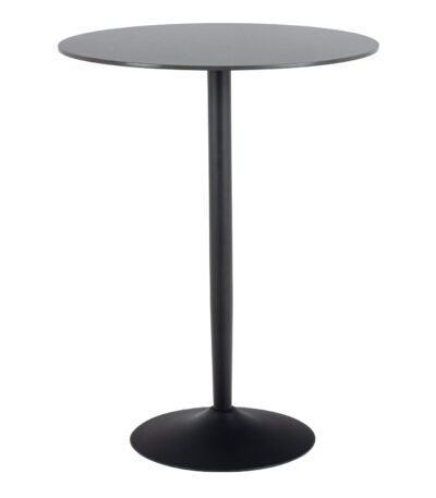 Malta Ceramic Round Bar Table in Matt Black