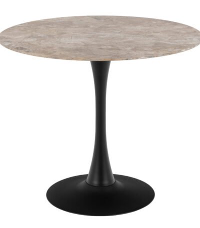 Malta Ceramic Round Dining Table Brown/Black 90x75 cm