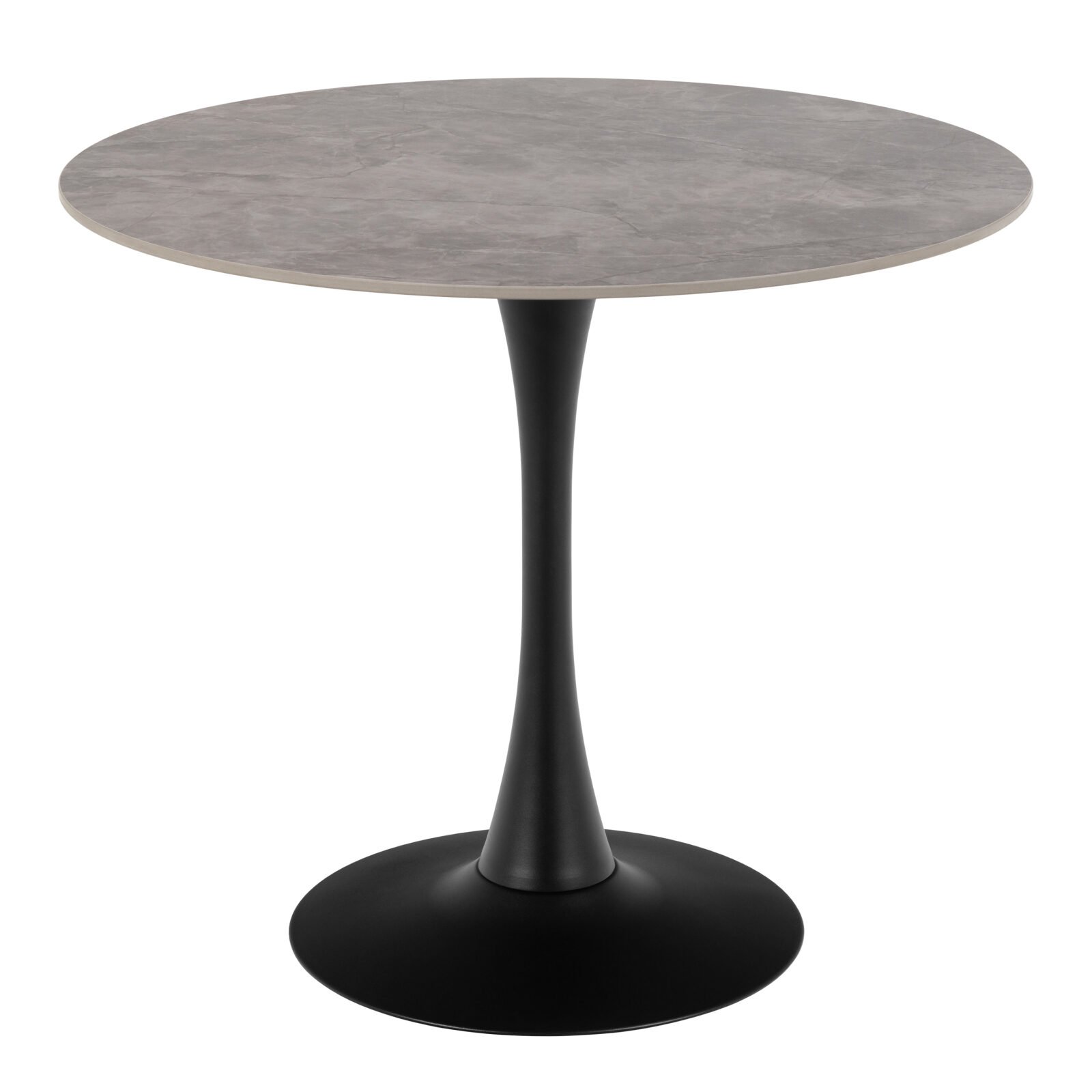 Malta Ceramic Round Dining Table Grey/Black 90x75 cm Malta Ceramic Round Dining Table Grey/Black 90x75 cm