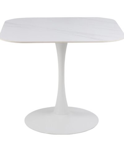 Malta Ceramic Square Dining Table in White
