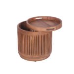 Mango Wood Side Table with Lid