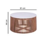 Marble Top Mango 81cm Coffee Table