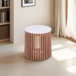 Marble Top Mango Side Table