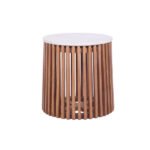 Marble Top Mango Side Table