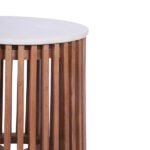 Marble Top Mango Side Table