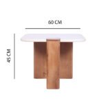 Marble Top Square Side Table