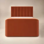 Megane Side Lift TV Ottoman Bed Burnt Orange Velvet