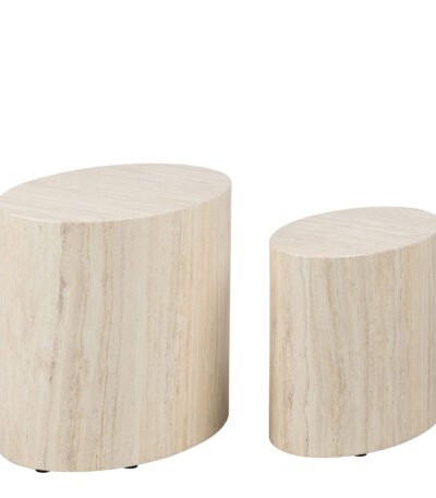 Mice Oval Coffee Table Set in Light Oak