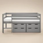 Mid Sleeper Shorty with Chest of Drawers Grey