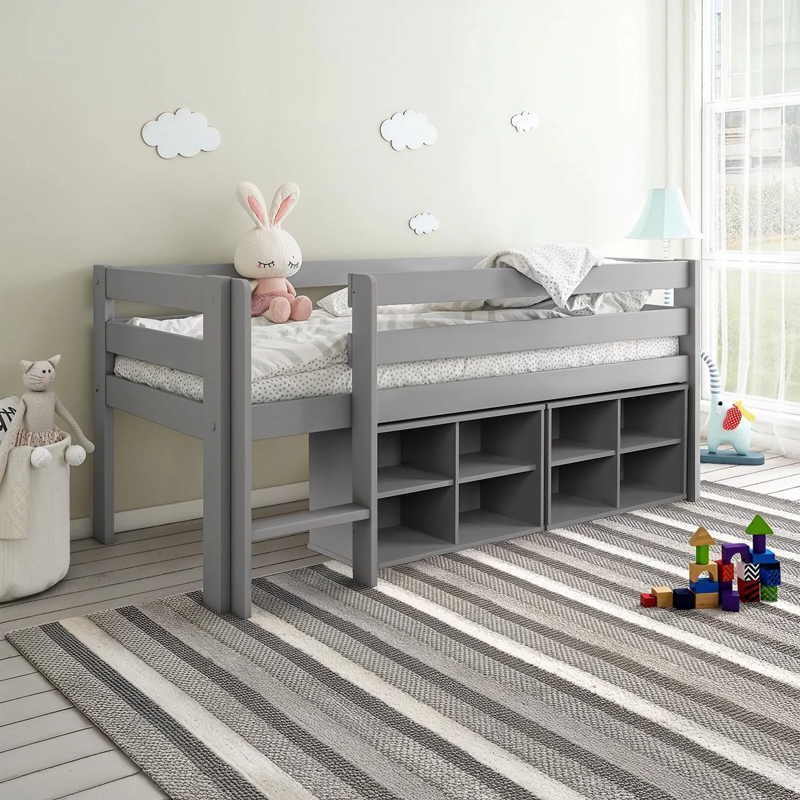Mid Sleeper Shorty with Cube Units Grey Mid Sleeper Shorty with Cube Units Grey