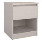 Naia Nightstand 1 Drawer Nightstand in Cashmere