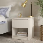 Naia Nightstand 1 Drawer Nightstand in Cashmere