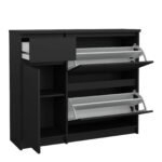 Naia Shoe Cabinet with 2 Flip Down Doors 1 Door and 1 Drawer