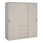 Naia Wardrobe with 2 sliding Doors 1 Door 3 Drawers